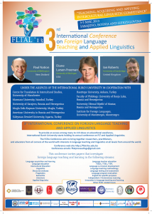 3rd International Conference on Foreign Language Teaching and Applied Linguistics