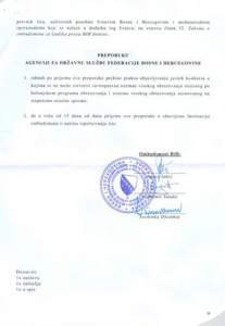 Preporuka Institucije ombudsmana za ljudska prava Bosne i Hercegovine Agenciji za državnu službu Federacije BiH
