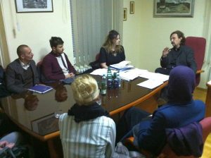 prof. dr. Damir Marjanović na sastanku sa "zlatnim studentima" UNSA; Foto: Radiosarajevo.ba