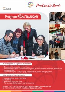 ProCredit Bank BiH: Poziv za prijave na "Program Mladi Bankar"