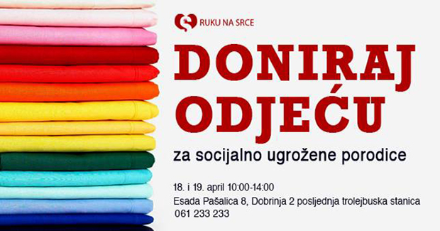 Poziv na proljetnu akciju skupljanja odjeće Promo plakat