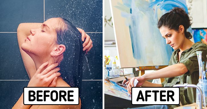 creativity after shower
