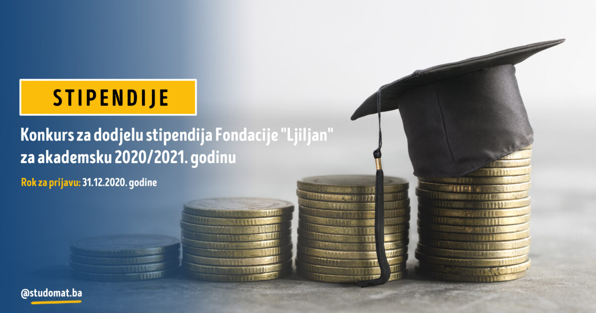  Studentske stipendije Fondacije “Ljiljan” za akademsku 2020/2021. godinu