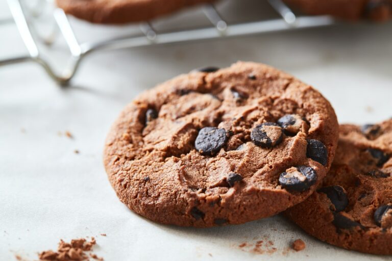 Close-up of chocolate cookies