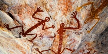 Aboriginal pictograph, Kakadu National Park, Arnhem Land, Australia
