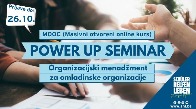 Online Power Up Seminar – Organizacijski menadzment za omladinske organizacije