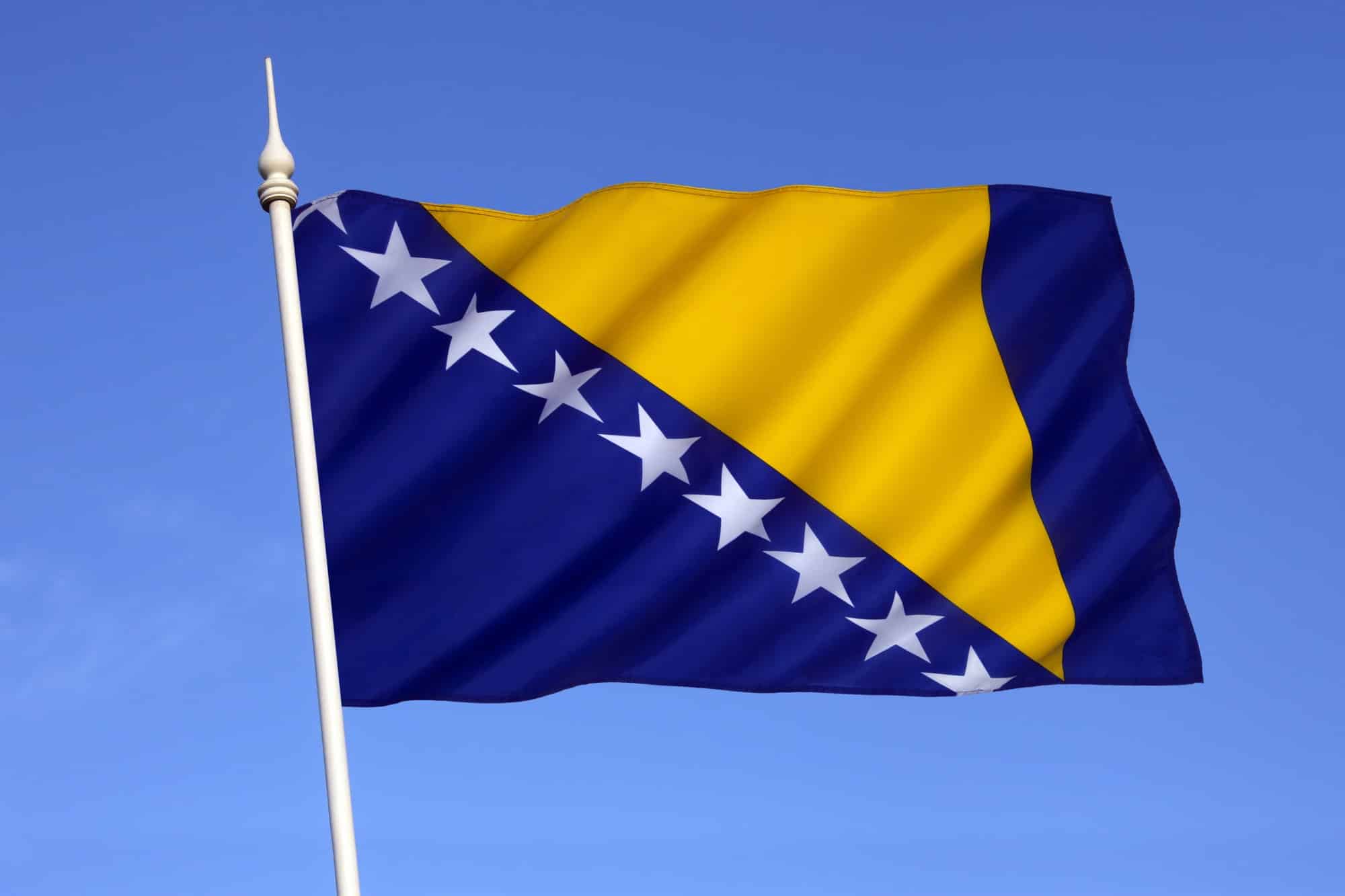the national flag of bosnia and herzegovina