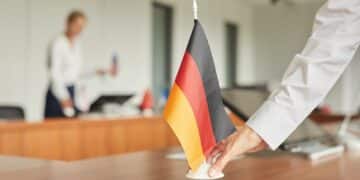 German Flag in Conference Room