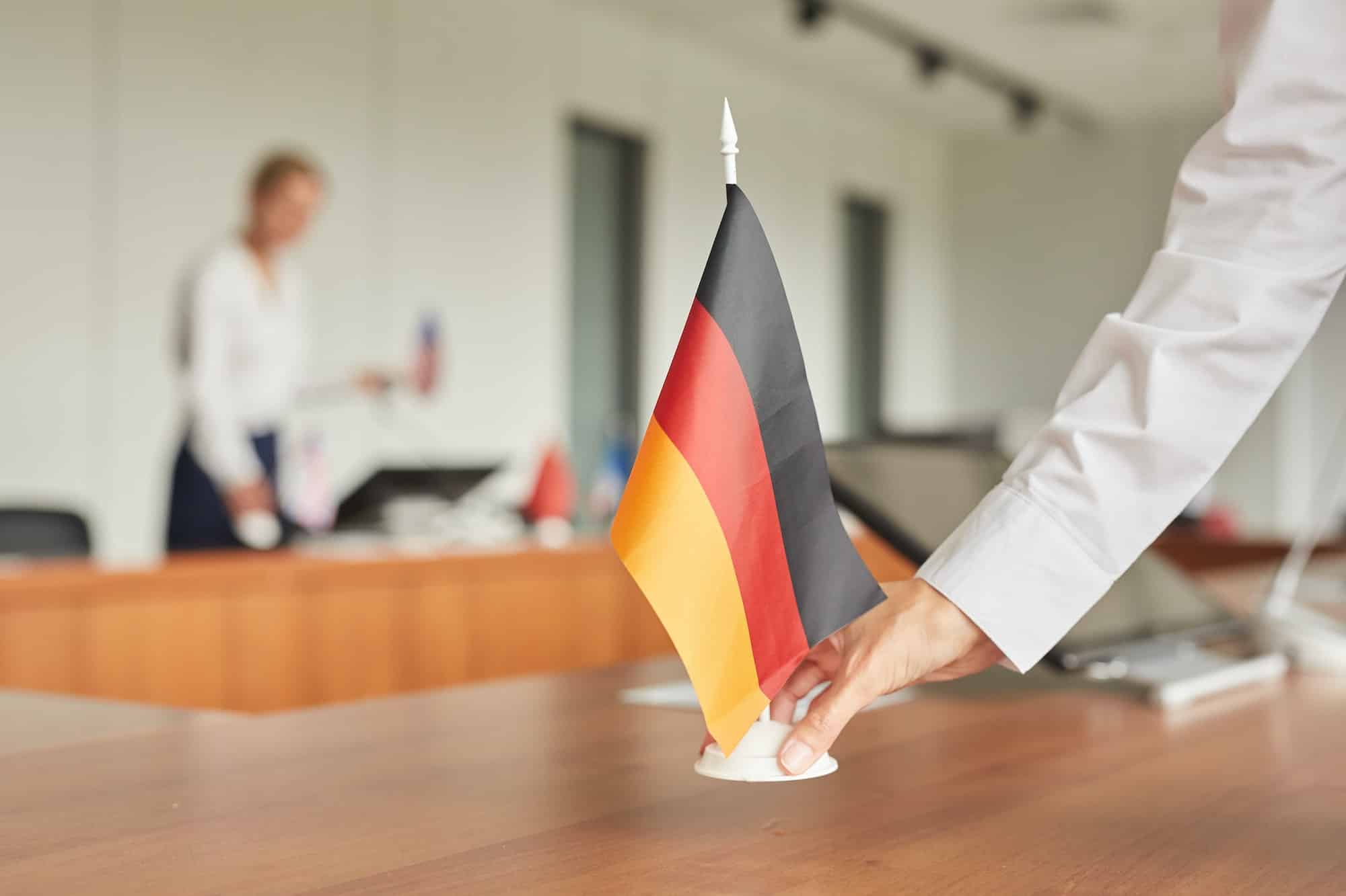 German Flag in Conference Room