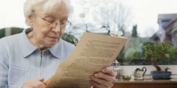 Senior women reading her old training contract
