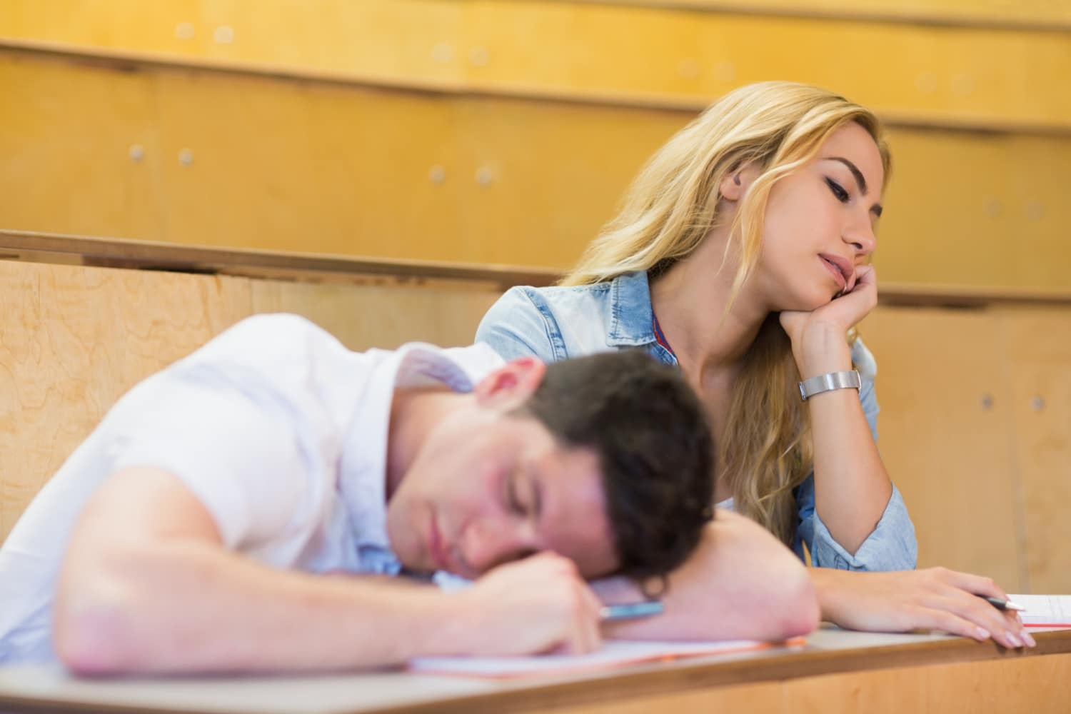 students falling asleep during class during class