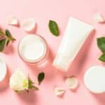 natural cosmetics with rose oil