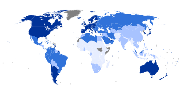 UNDP Human Development Index 2013; Foto: Wikipedia